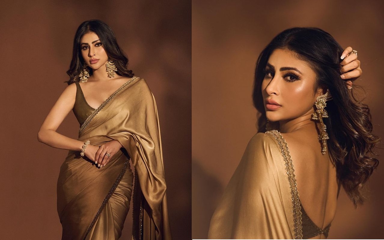 Mouni Roy Photos: Mouni Roy's mesmerizing style in golden saree