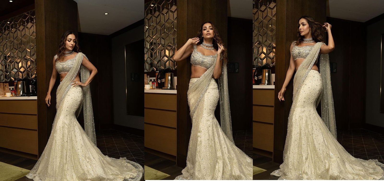 Malaika Arora: 50 year old actress shows slim figure in designer saree