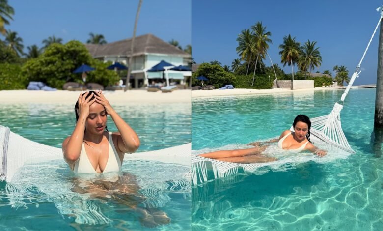 Neha Sharma Bold Beach Photos : नीले समंदर के किनारे नेहा शर्मा का स्टनिंग अवतार, बोल्ड लुक से इंटरनेट पर मचाया तहलका 1 Neha Sharma Bold Beach Photos