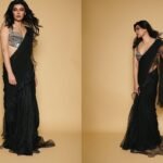 Sushmita Sen Black Saree look