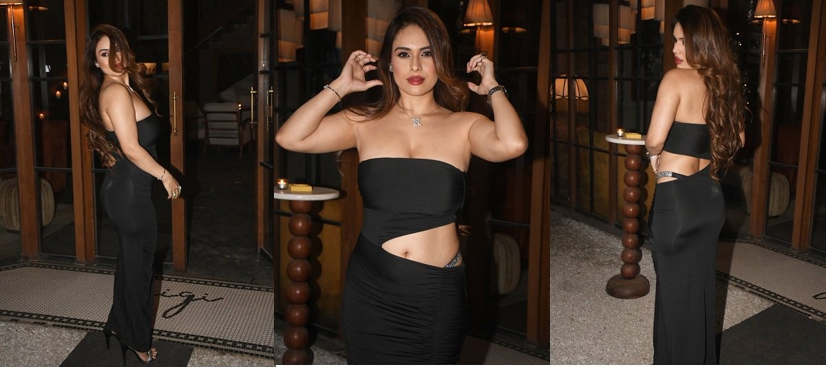 Neha Malik Black Dress Photoshoot