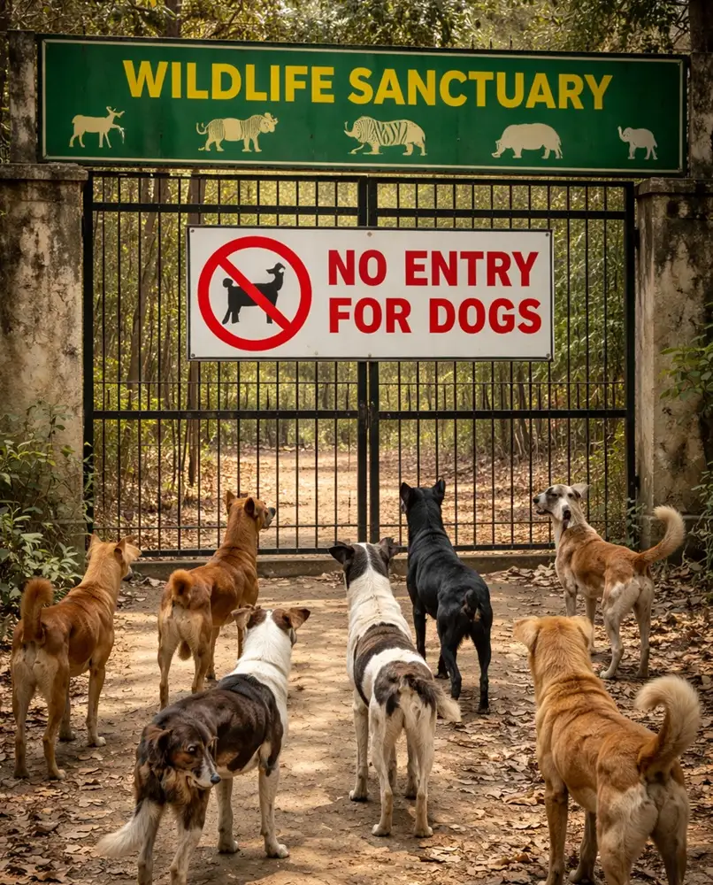 Stray Dog Attack Wildlife