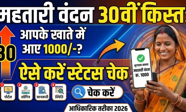 Mahtari Vandan 30th Installment : महतारी वंदन योजना की 30वीं किस्त जारी, ऐसे करें भुगतान स्टेटस चेक