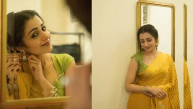 Trisha Krishnan Saree Look : CM विजय के कार्यक्रम में मां की साड़ी पहनकर पहुंचीं तृषा, खुद किया मेकअप