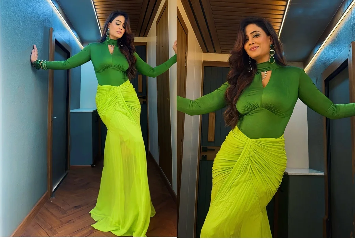 Shweta Tiwari Bold Look : 45 की उम्र, 2 बच्चों की मां श्वेता तिवारी का ग्लैमरस अंदाज, ग्रीन-नियॉन लुक में ढाया कहर
