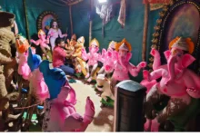 Ganesh Idol Making : गणेशोत्सव से पहले मूर्तियों को अंतिम रूप देने में जुटे कलाकार