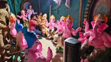 Ganesh Idol Making : गणेशोत्सव से पहले मूर्तियों को अंतिम रूप देने में जुटे कलाकार