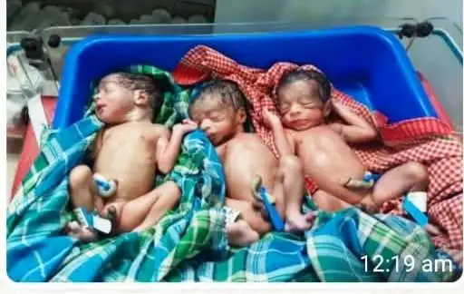 Triple Baby Birth Balrampur : पहाड़ी कोरवा महिला ने एक साथ तीन बच्चों को दिया जन्म