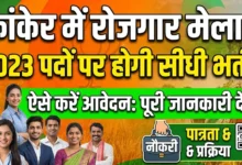 Job Fair Kanker : 1023 पदों पर होगी सीधी भर्ती, ऐसे करें आवेदन