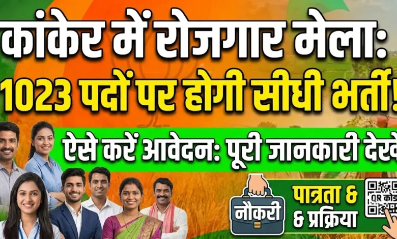Job Fair Kanker : 1023 पदों पर होगी सीधी भर्ती, ऐसे करें आवेदन
