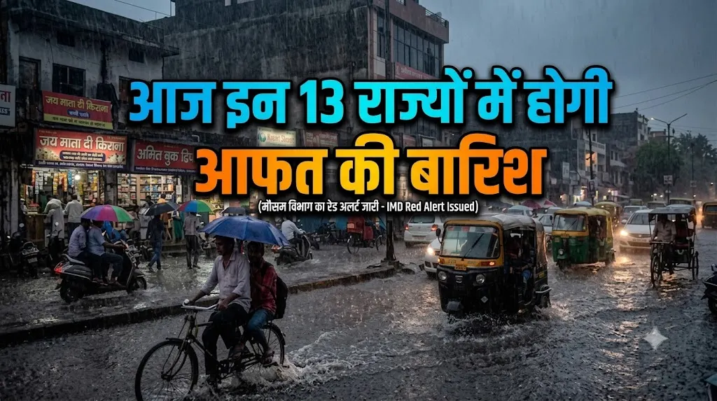 Aaj Ka Mausam : छत्तीसगढ़ समेत 13 राज्यों में झमाझम बारिश, ओडिशा में रेड अलर्ट