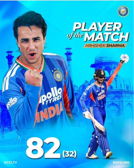 AFG Vs IND 1st T20 : अभिषेक का तूफान… ईशान का गदर, भारत ने अफगानिस्तान को 7 विकेट से रौंदा
