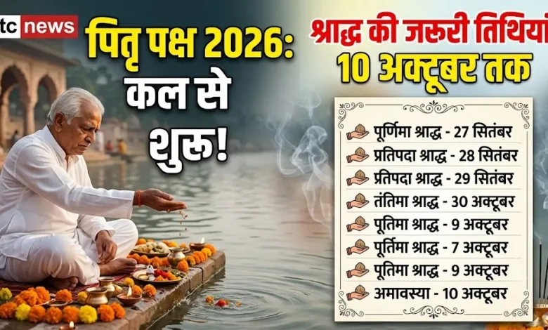 Pitru Paksha 2026 : कल से शुरू पितृ पक्ष, 10 अक्टूबर तक श्राद्ध की सभी जरूरी तिथियां नोट कर लें