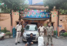 Sarangarh Ganja Smuggling : ओडिशा से खरसिया जा रहा था गांजा, वैगनर समेत 9.41 लाख का माल जब्त