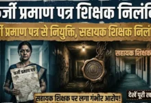 Fake Certificate Teacher Suspension : फर्जी प्रमाण पत्र से नियुक्ति, सहायक शिक्षक निलंबित