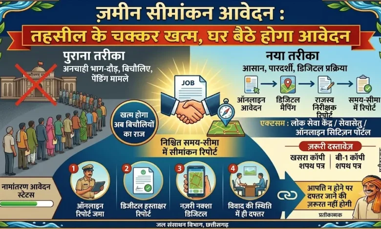 Jamin Simankan Avedan : अब तहसील के चक्कर खत्म, घर बैठे होगा जमीन सीमांकन का आवेदन