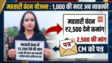 Mahatari Vandan Yojana : 1,000 की मदद अब नाकाफी, महतारी वंदन में 2,500 देने की मांग, कांग्रेस प्रदेश सचिव ने CM को लिखा पत्र