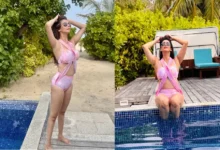 Chahat Khanna Bikini Look : 40 की उम्र में चाहत खन्ना का बोल्ड अंदाज, Beach पर बिखेरा जलवा