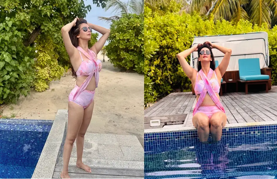 Chahat Khanna Bikini Look : 40 की उम्र में चाहत खन्ना का बोल्ड अंदाज, Beach पर बिखेरा जलवा