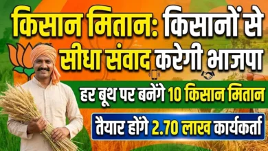 Kisan Mitan : किसानों से सीधा संवाद करेगी भाजपा, हर बूथ पर बनेंगे 10 किसान मितान; तैयार होंगे 2.70 लाख कार्यकर्ता