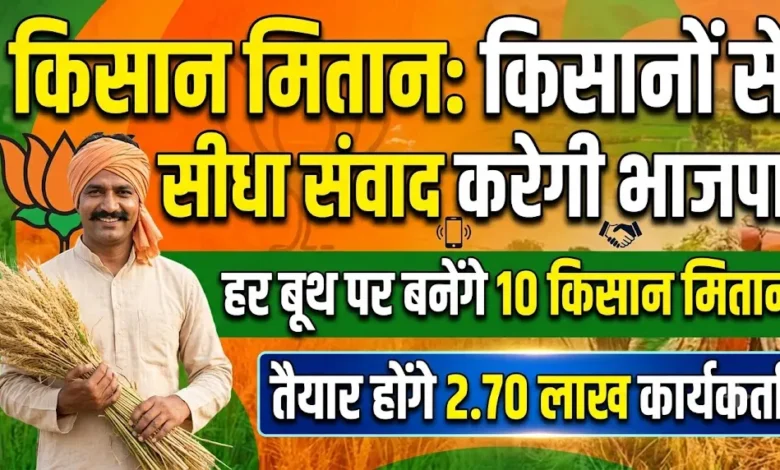 Kisan Mitan : किसानों से सीधा संवाद करेगी भाजपा, हर बूथ पर बनेंगे 10 किसान मितान; तैयार होंगे 2.70 लाख कार्यकर्ता