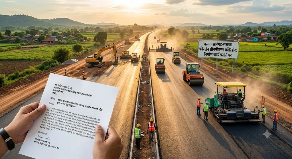 Sarangarh Four Lane Corridor : बसना-सारंगढ़ और सारंगढ़-रायगढ़ फोरलेन का काम शुरू कराने गडकरी को पत्र