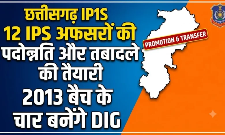 Chhattisgarh IPS Promotion : 12 आइपीएस अफसरों की पदोन्नति और तबादले की तैयारी, 2013 बैच के चार बनेंगे डीआइजी