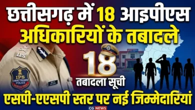 Chhattisgarh IPS Transfer : छत्तीसगढ़ में 18 आइपीएस अधिकारियों के तबादले, एसपी-एएसपी स्तर पर नई जिम्मेदारियां