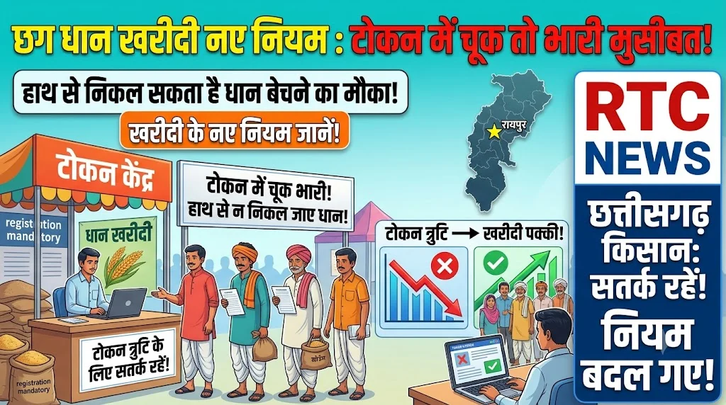 Chhattisgarh Dhan Kharidi New Rules : टोकन में हुई चूक तो हाथ से निकल सकता है धान बेचने का मौका, जानें खरीदी के नए नियम