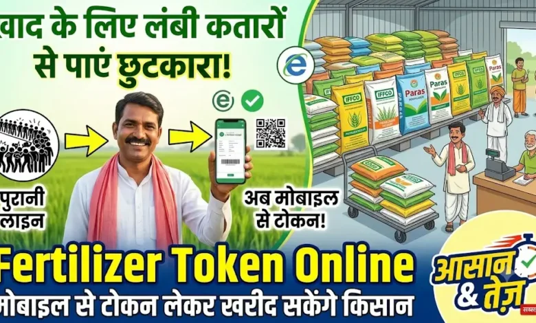 Fertilizer Token Online : खाद के लिए नहीं लगाना पड़ेगा लंबी कतारों में चक्कर, मोबाइल से टोकन लेकर खरीद सकेंगे किसान