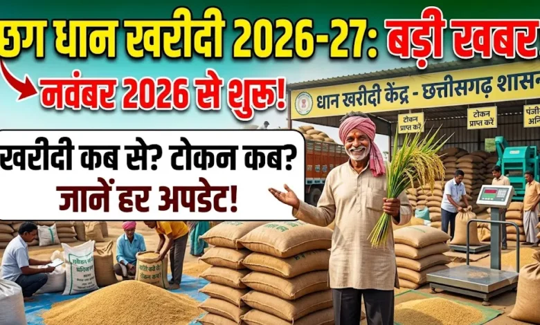 Chhattisgarh Dhan Kharidi 2026 : किसानों के लिए बड़ी खबर! इस तारीख से होगी धान खरीदी, जानें कब से मिलेगा टोकन