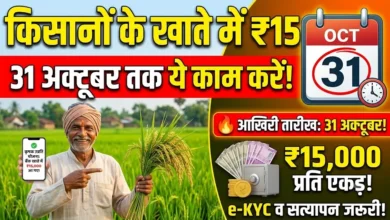 Krishak Unnati Yojana : किसानों के खाते में आएंगे 15,000 रुपये प्रति एकड़! 31 अक्टूबर से पहले कर लें ये काम