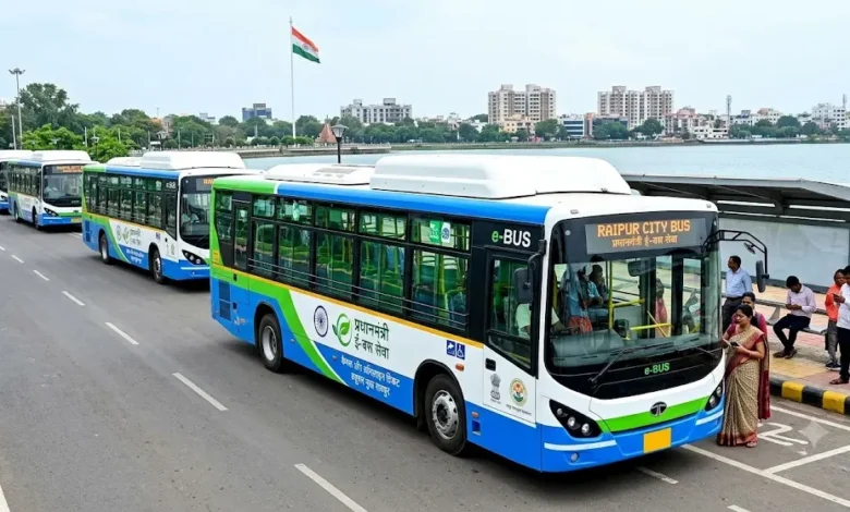 Chhattisgarh E-Bus Service : रायपुर समेत चार शहरों में चलेंगी 240 ई-बसें, आज होगा करार