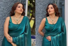 Monalisa Teal Green Saree Look : मोनालिसा का नया ट्रेडिशनल अवतार, टील ग्रीन साड़ी में ढाया कहर