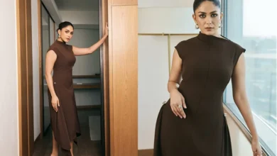 Mrunal Thakur Latest Look : चाकलेट ब्राउन ड्रेस में मृणाल ठाकुर का ग्लैमरस अंदाज