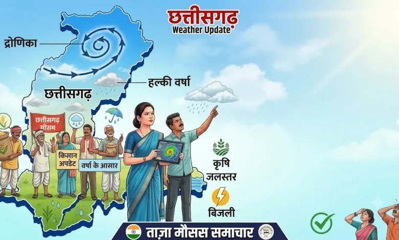 Chhattisgarh Weather News : मानसून विदा, द्रोणिका सक्रिय होने से प्रदेश में हल्की वर्षा के आसार