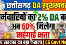 Chhattisgarh DA Hike : छत्तीसगढ़ में कर्मचारियों का महंगाई भत्ता 2 प्रतिशत बढ़ा, अब 60 प्रतिशत मिलेगा DA