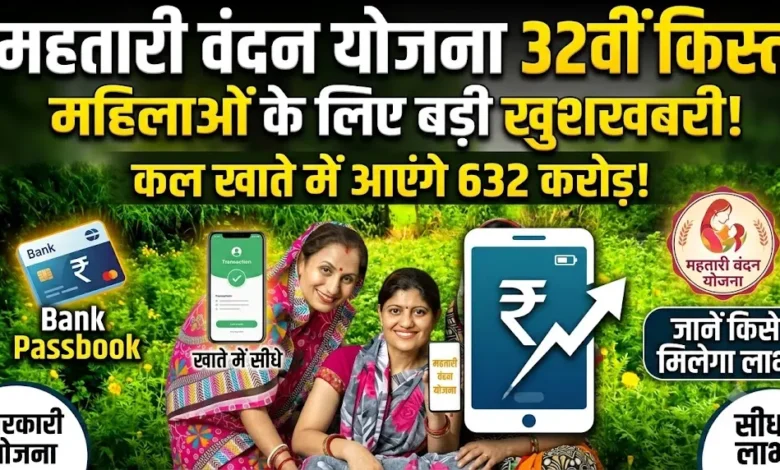 Mahtari Vandan Yojana 32nd Installment : महिलाओं के लिए बड़ी खुशखबरी, कल खाते में आएंगे 632 करोड़; जानें किसे मिलेगा लाभ